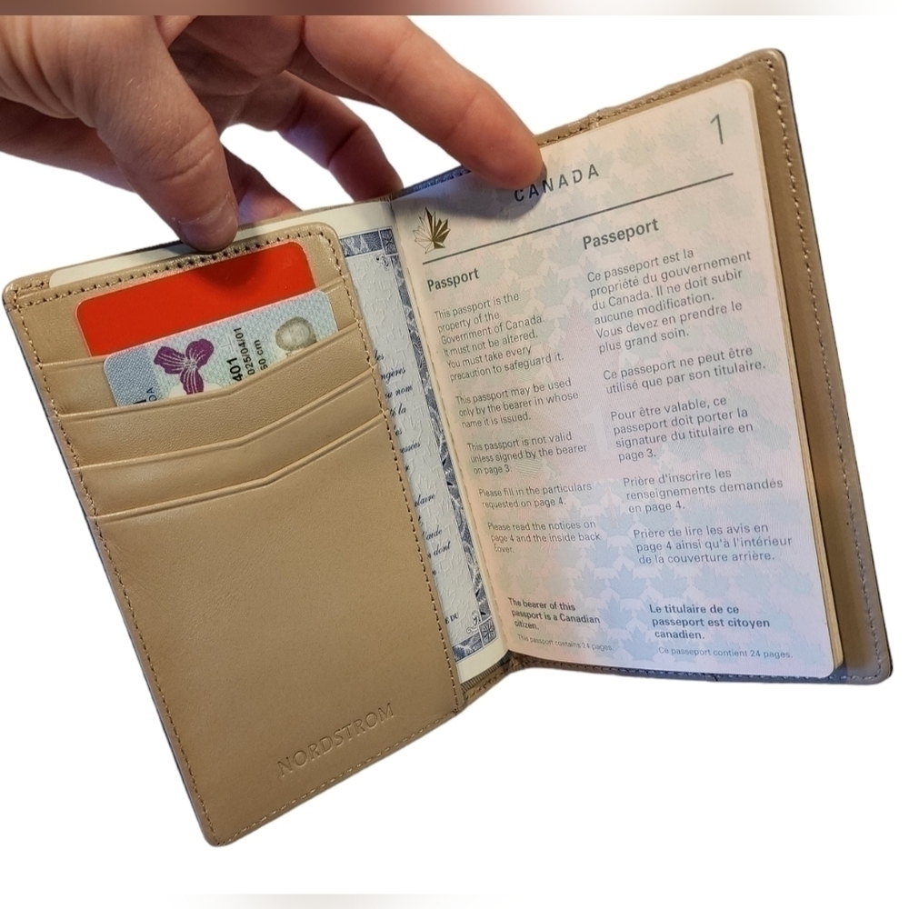 NORDSTROM passport case cardholder organizer wallet